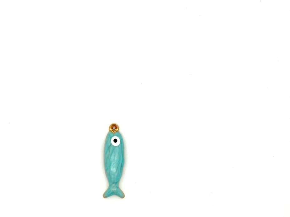 Coastal Enamel Fish Pendant