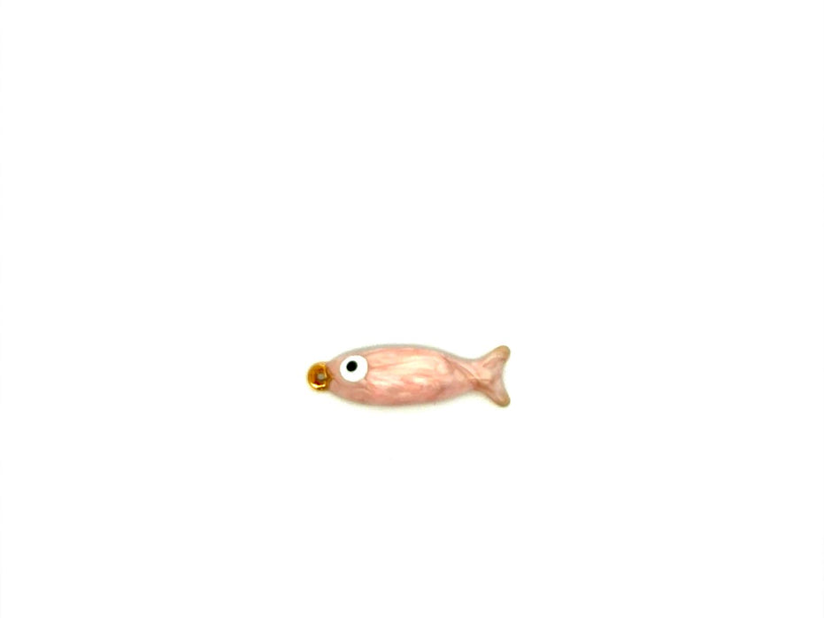 Pink Enamel Fish Charm