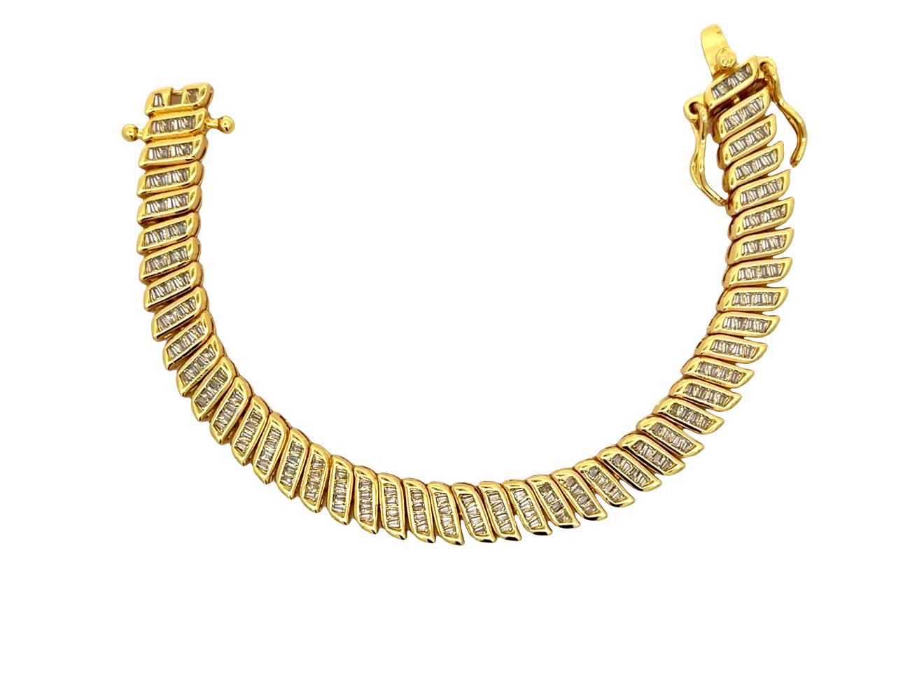 Marquise Cut Herringbone Bracelet