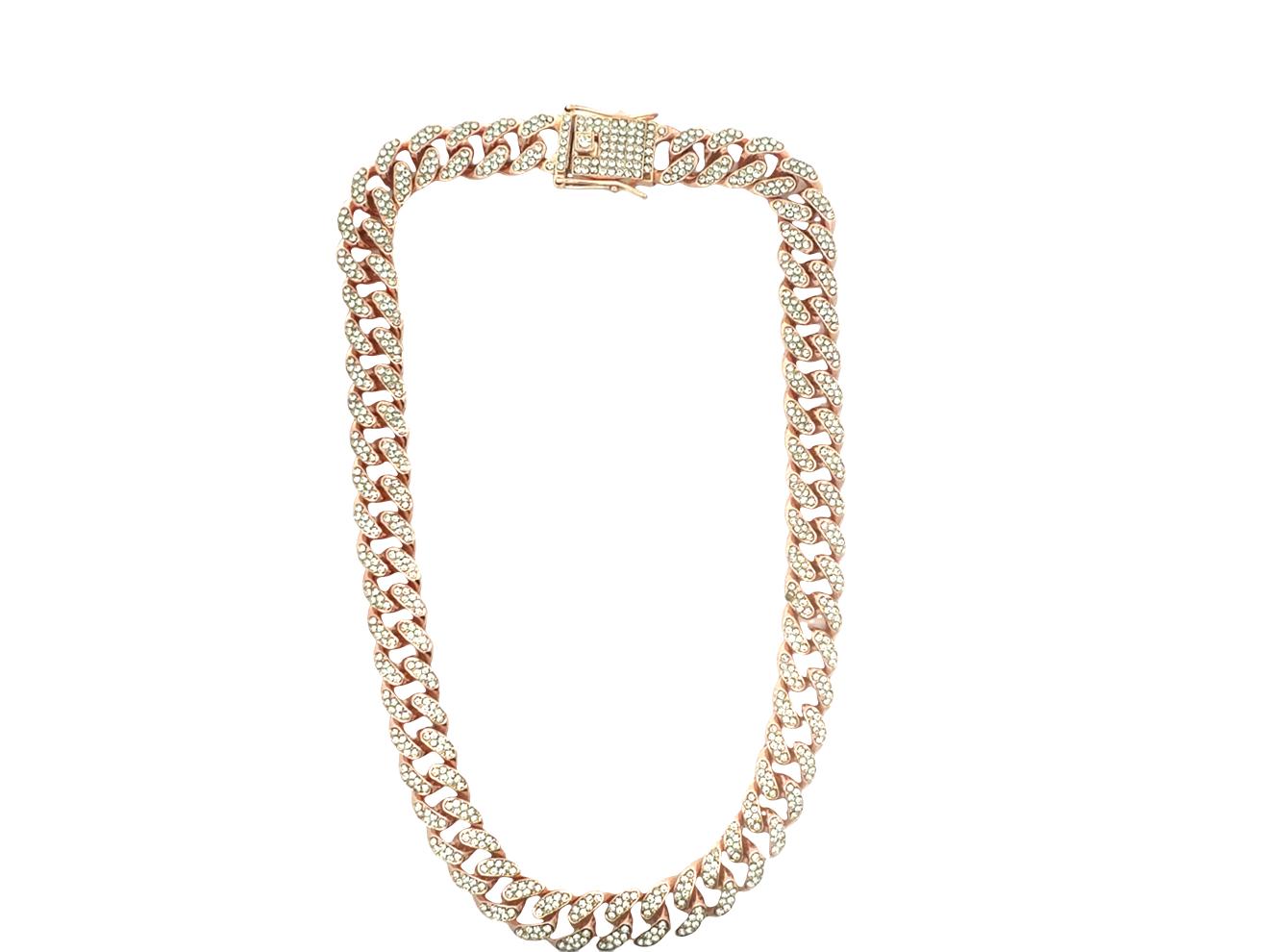 18 Inch Pavé Cuban Link Necklace