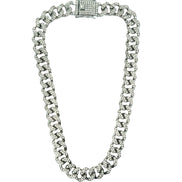 16 Inch Pavé Miami Cuban Link Necklace