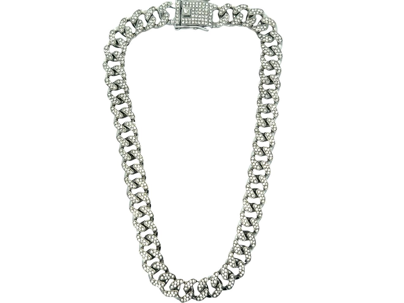 16 Inch Pavé Miami Cuban Link Necklace