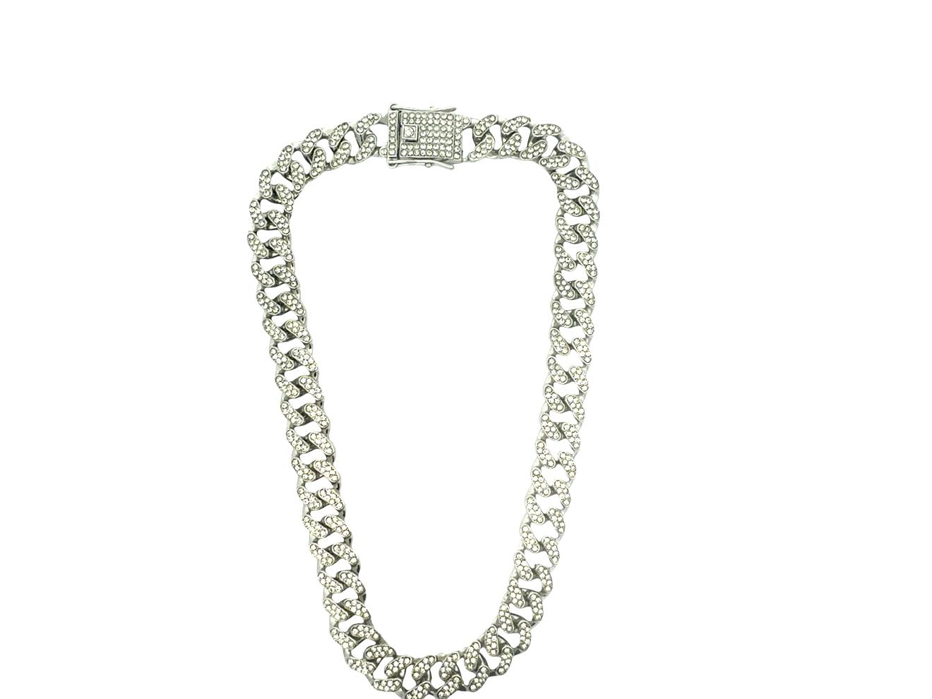 16 Inch Pavé Miami Cuban Link Necklace