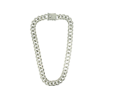 16 Inch Pavé Miami Cuban Link Necklace