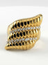 Shell Statement Ring with Sculpted Design