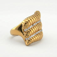 Shell Statement Ring with Sculpted Design
