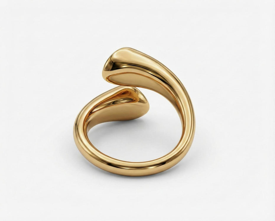 Sculpted Open Heart Ring