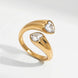 Sculpted Open Heart Ring