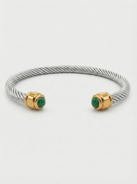 Open Cable Cuff Bracelet