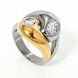 Modern Wave Ring with Two Tone Finish