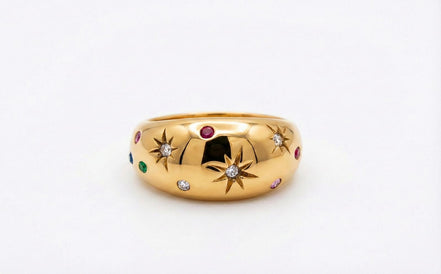 Star Accent Statement Ring