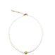 Faux Pearl Beaded Necklace with Gold Accent