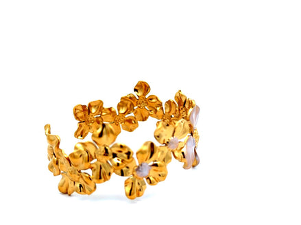 Floral Bangle Bracelet