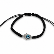 Evil Eye Hamsa Braided Adjustable Bracelet